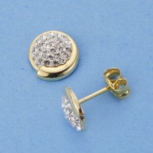 18K PENDIENTES REDONDOS CIRCONITAS 7 MM