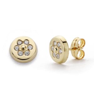 9K PENDIENTES REDONDOS 8 MM