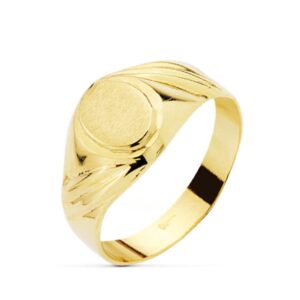 18K SELLO CADETE OVAL 7X6 MM HUECO