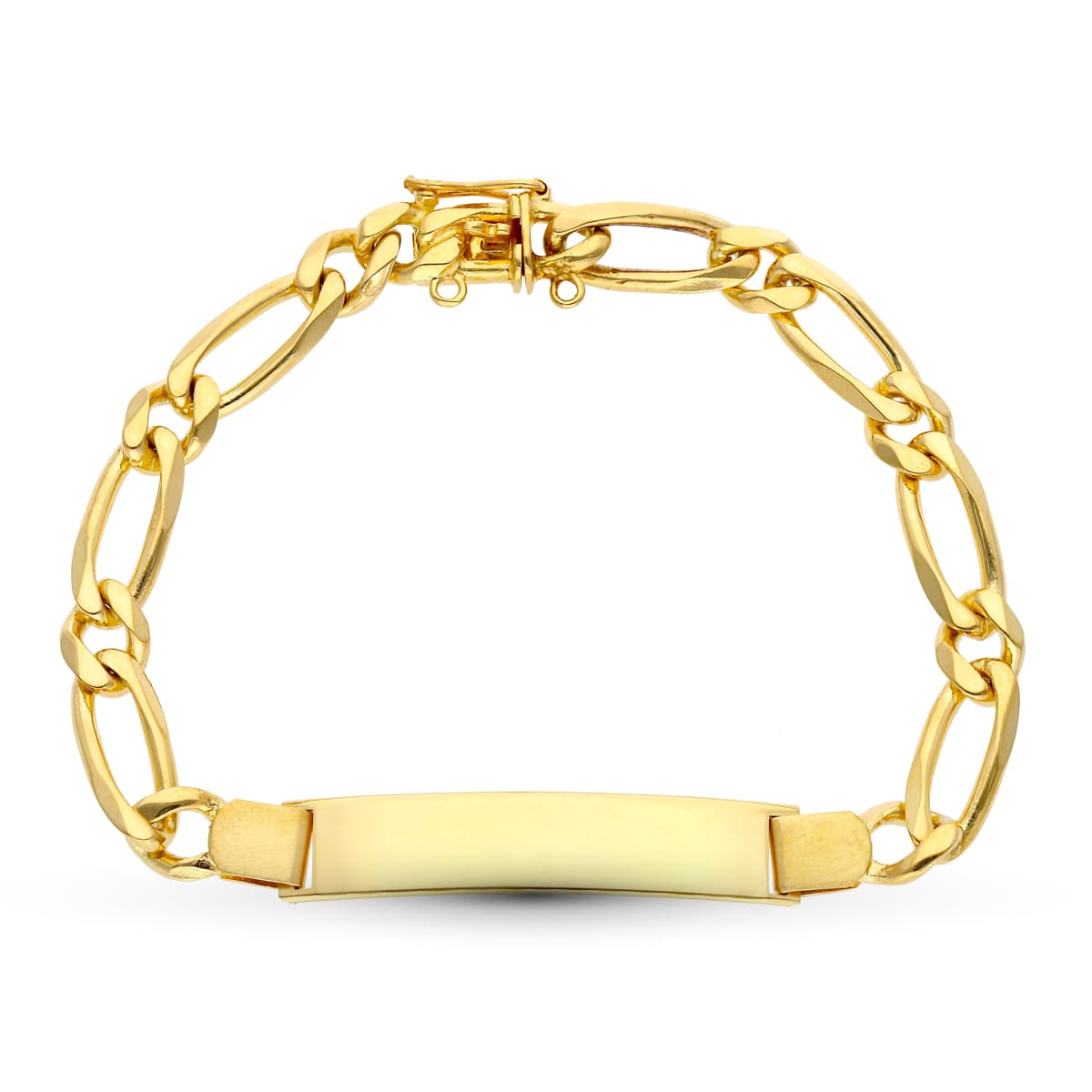 18K ESCLAVA ORO AMARILLO MACIZA 21 CM 7 MM
