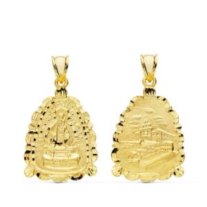18K VIRGEN DE LA CABEZA ANDUJAR CON SANTUARIO 28X22 MM