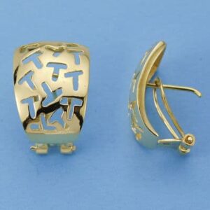18K PENDIENTES CALADOS 19X14 MM