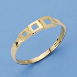 18K SORTIJA COMUNION CUADRADOS