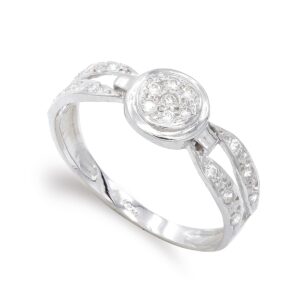 18K SORTIJA ORO BLANCO CIRCONITAS
