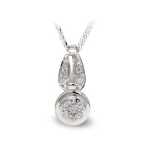 18K GARGANTILLA ORO BLANCO Y CIRCONITAS