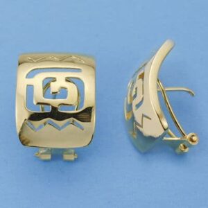 18K PENDIENTES CALADOS 20X15 MM