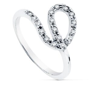 18K SORTIJA ORO BLANCO CIRCONITAS 1.5 MM