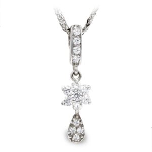 18K GARGANTILLA ORO BLANCO Y CIRCONITAS
