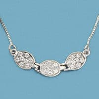 18K GARGANTILLA ORO BLANCO Y CIRCONITAS