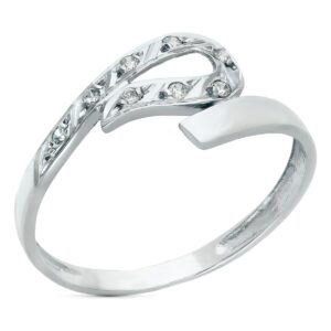 18K SORTIJA ORO BLANCO JUEGO NOVIA CIRCONITAS ANCHO 8 MM