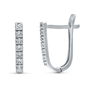 18K PENDIENTES CIRCONITA ORO BLANCO CATALAN