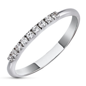 18K SORTIJA CIRCONITAS ORO BLANCO