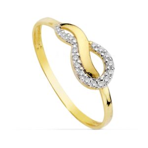 18K SORTIJA COMUNION BICOLOR CIRCONITAS