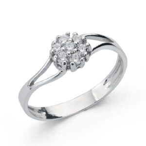18K SORTIJA COMUNION CIRCONITAS ORO BLANCO