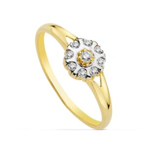 18K SORTIJA COMUNION BICOLOR CIRCONITAS