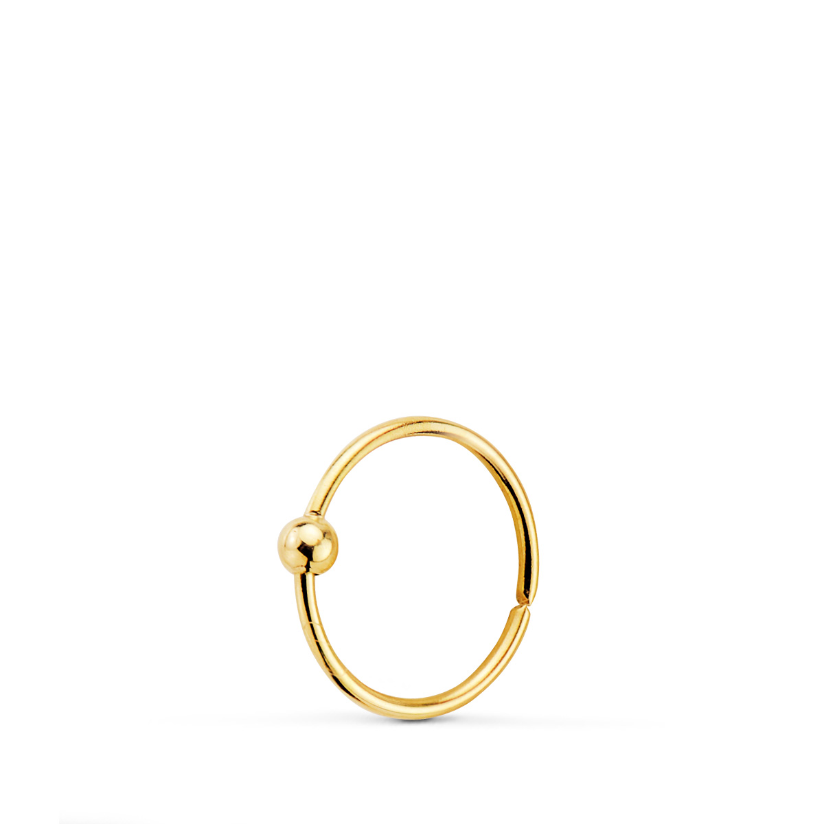 18K PIERCING ORO AMARILLO NARIZ CON BOLA LISA 1,5 MM. DIAMETRO: 8 MM
