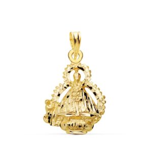 18K MEDALLA VIRGEN DE LA CABEZA ESCUDO 22X15 MM