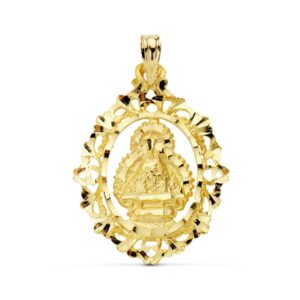 18K MEDALLA VIRGEN DE LA CABEZA CERCO 28X21 MM