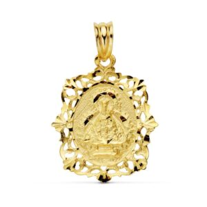 18K MEDALLA VIRGEN DE LA CABEZA CERCO 26X20 MM