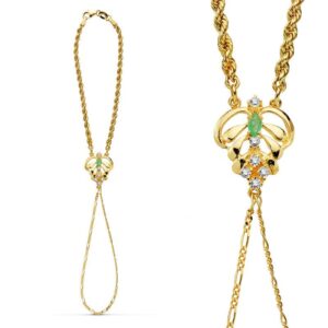 18K PULSERA INDIA PIÑA Y CORDON 9.85 GR