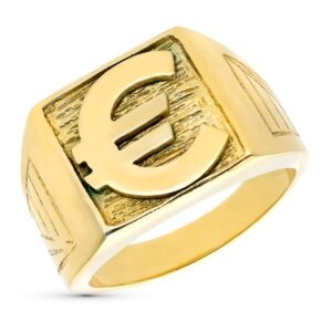 18K SELLO ORO AMARILLO EURO BRILLO 15X15 MM