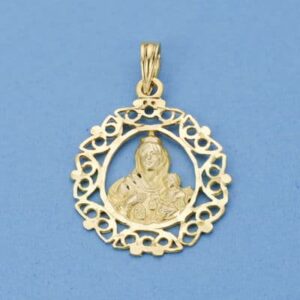18K MEDALLA VIRGEN DEL CARMEN ORLA 25X19 MM