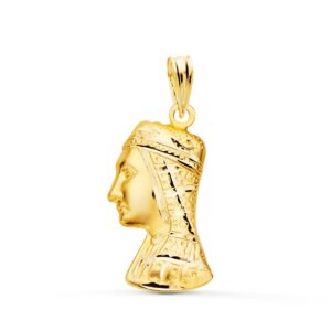 18K MEDALLA VIRGEN DE MONTSERRAT SILUETA TALLADA 21X12 MM