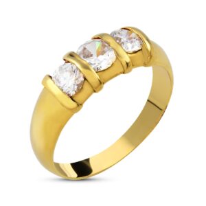 18K SORTIJA ORO AMARILLO TRESILLO CABALLERO 5 MM