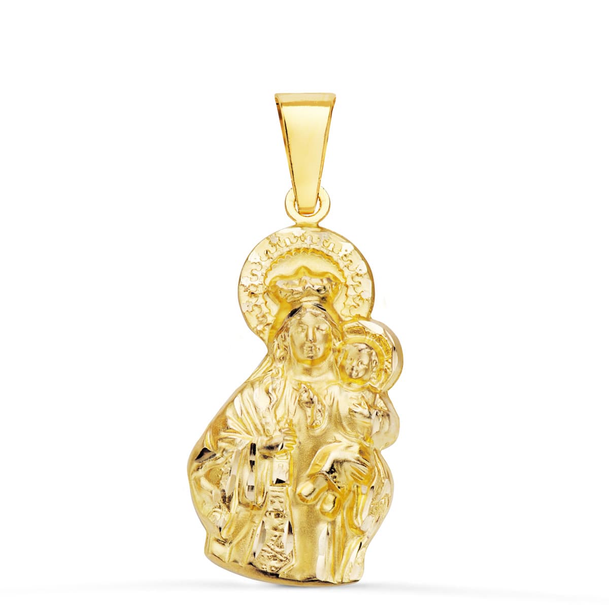 Médaille Vierge Du Carmen Mini Or 18 Carats (0,45g, 9mm) - Pendentif Neuf