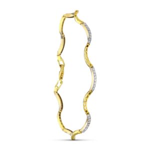 18K PULSERA ORO BICOLOR CIRCONITAS