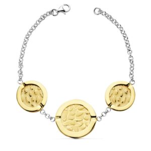 18K PULSERA BICOLOR LASER 19.5CM