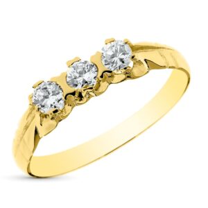 18K SORTIJA TRESILLO ORO AMARILLO CABALLERO 2.5 MM
