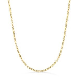 18K CADENA ORO AMARILLO ROLO HUECA LIGERA ANCHO: 2.5MM LARGO: 50CM CIERRE REASA
