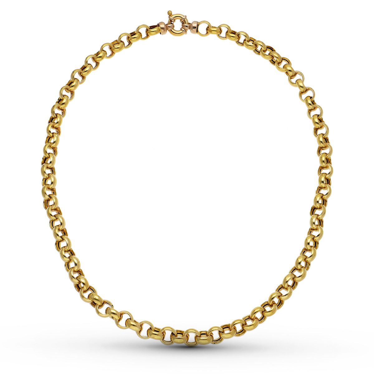 18K CADENA ORO AMARILLO ROLO HUECA 45 CM 8 MM