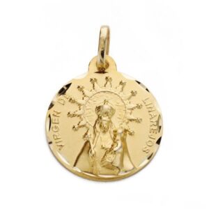 18K MEDALLA VIRGEN DE LINAREJOS 18 MM
