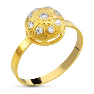 18K SORTIJA CIRCONITAS ORO AMARILLO