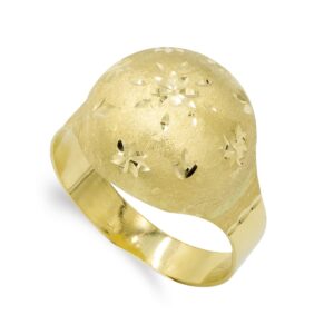 18K SORTIJA ORO AMARILLO MOTIVO REDONDO LAPIDADA