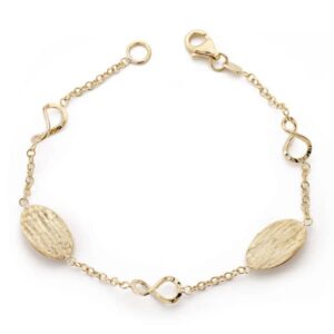 9K PULSERA HUECA 19.5CM