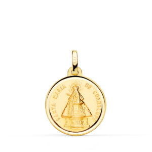 18K MEDALLA VIRGEN SANTA MARIA DE GUADALUPE BISEL 18 MM
