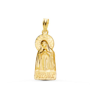 18K MEDALLA VIRGEN DE LA PALOMA SILUETA TALLADA 20X9 MM