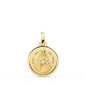 18K MEDALLA VIRGEN DEL ROCIO BISEL 16 MM
