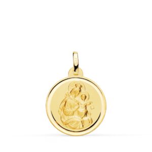 18K MEDALLA VIRGEN MARIA DEL CARMEN BISEL 18 MM