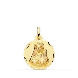18K MEDALLA SANTA LUCIA 18 MM 2.05 GR