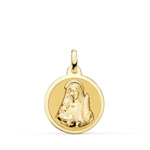 18K MEDALLA SANTA LUCIA BRILLO 18 MM