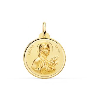 18K MEDALLA SANTA GEMA BISEL 22 MM