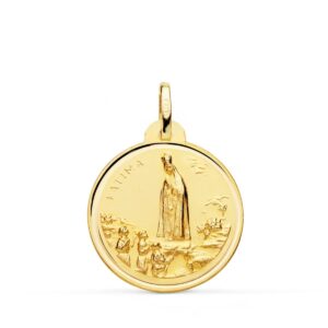 18K MEDALLA VIRGEN DE FATIMA 22 MM