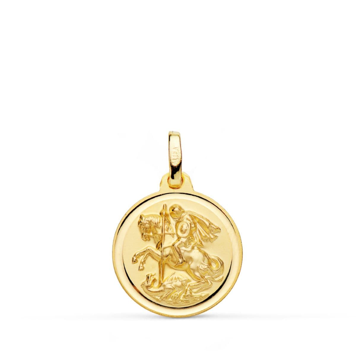 18K MEDALLA SAN JORGE BISEL 16 MM – Medallas Santos/as