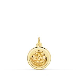 18K MEDALLA NUEVO BAUTISMO BISEL 12 MM