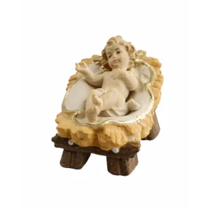 Niño Jesus de belen de madera tallada y policromado a mano