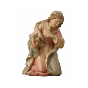 Virgen Maria para belen de madera tallada a mano